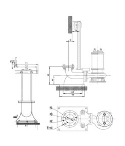 Bản vẽ lắp đặt khớp nối nhanh bơm chìm PEROTAC