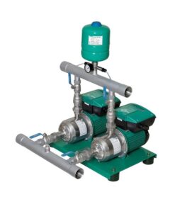 Hệ 2 bơm tăng áp biến tần PEROTAC 2IVT ống góp và bình tích áp – bomtienphong.com